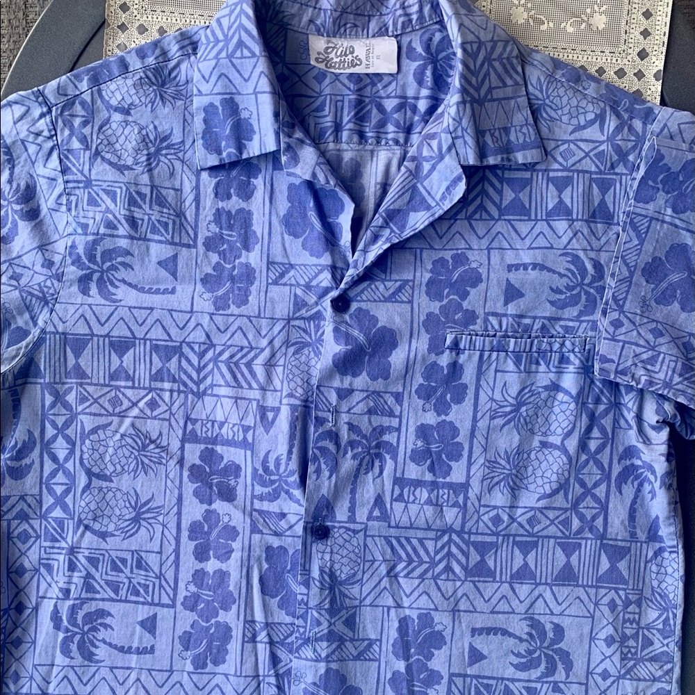 Vintage 90's HILO HATTIES Hawaiian Polyester Shirt Size XL